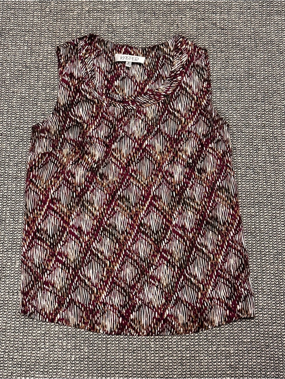 Kasper Multicolor Geometric Print Sleeveless Camisole